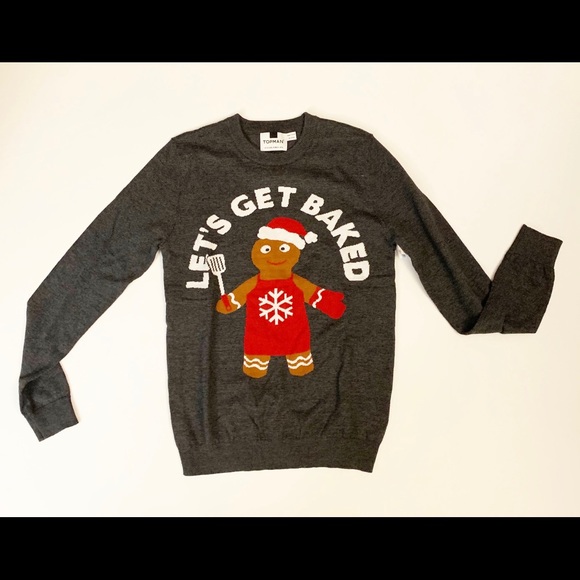 Topshop Other - Top shop Ugly Christmas Sweater Gingerbread Mens S